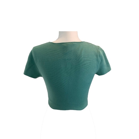 BCBGMaxAzria Teal Crop Top - Picture 2 of 5